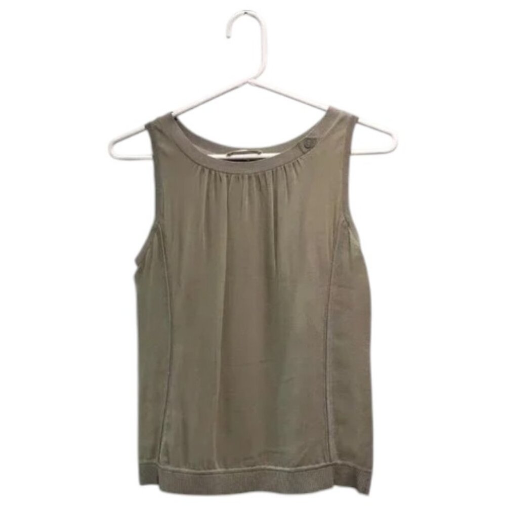 Anteprima tan sleeveless chiffon blouse size M/L